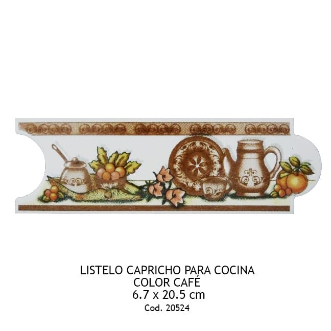 LISTELO CAPRICHO CAFE D70011401 6.7X20.5 COCINA CERAMICAS CO