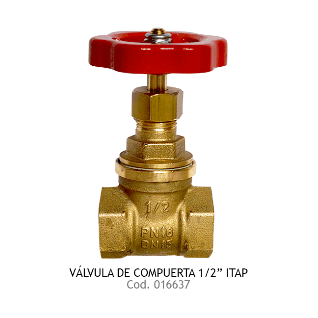 VALVULA DE COMPUERTA 1/2" ITAP