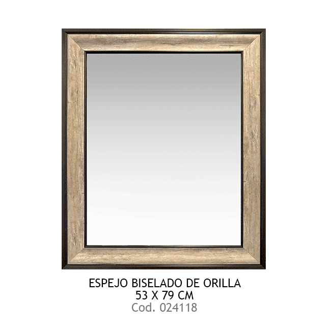 ESPEJO BISELADO DE ORILLA 53x79 cm