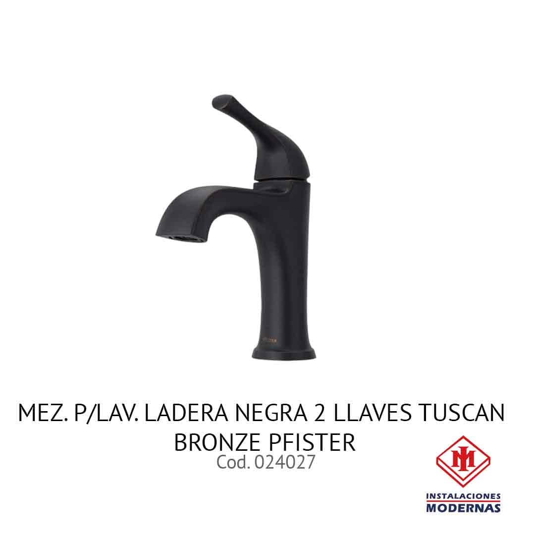 MEZ. P/LAV. LADERA NEGRA 2 LLAVES TUSCAN BRONZE PFISTER