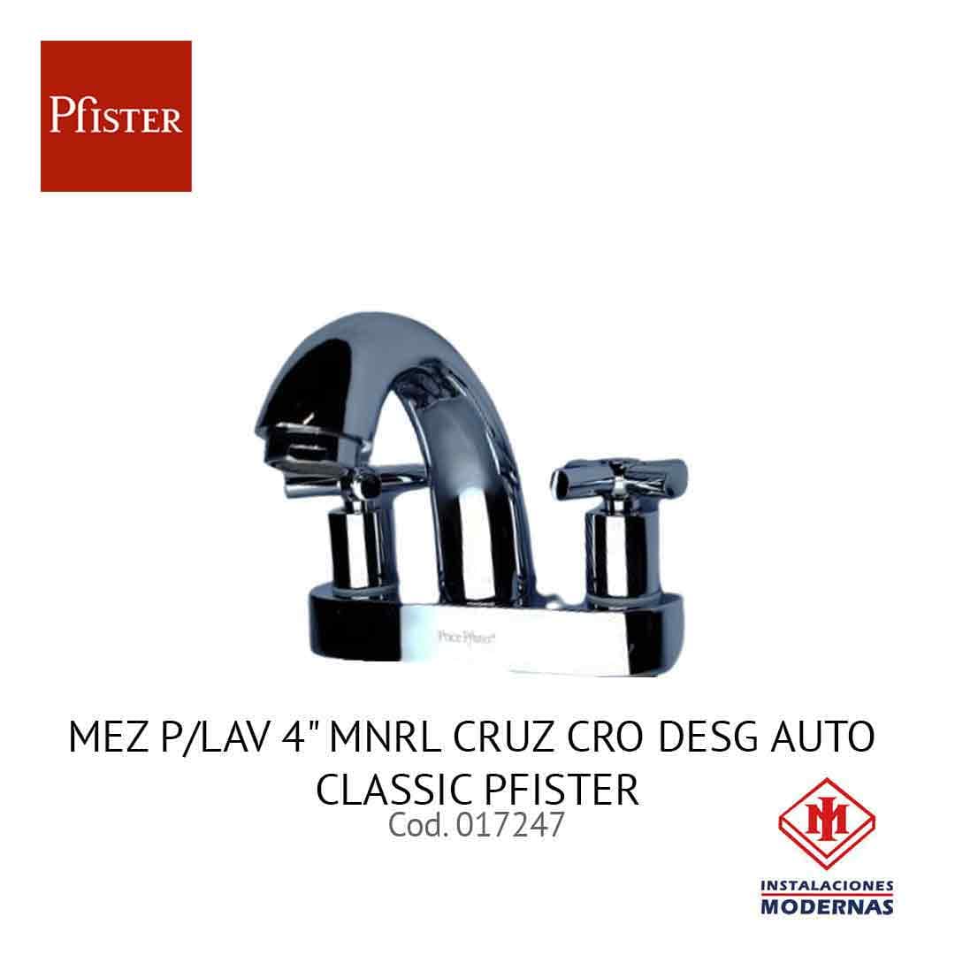 MEZ P/LAV 4" MNRL CRUZ CRO DESG AUTO CLASSIC PFISTER
