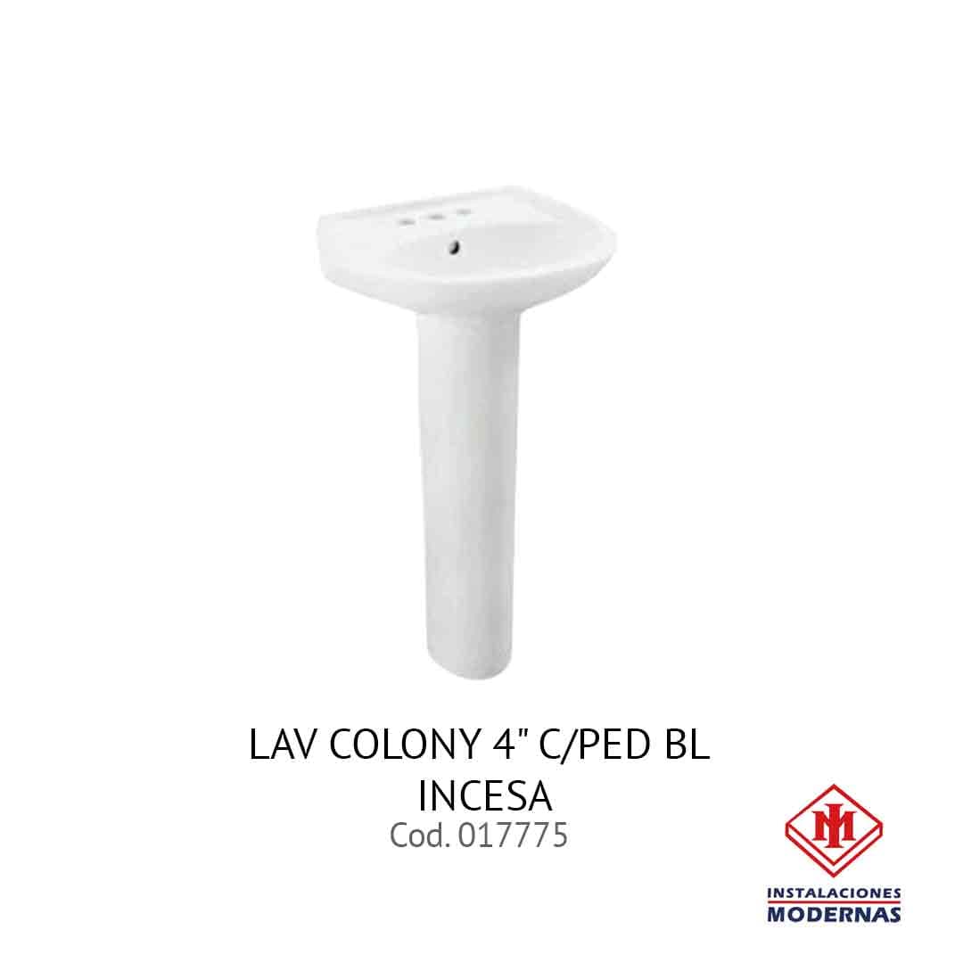 LAV COLONY 4" C/PED BL INCESA