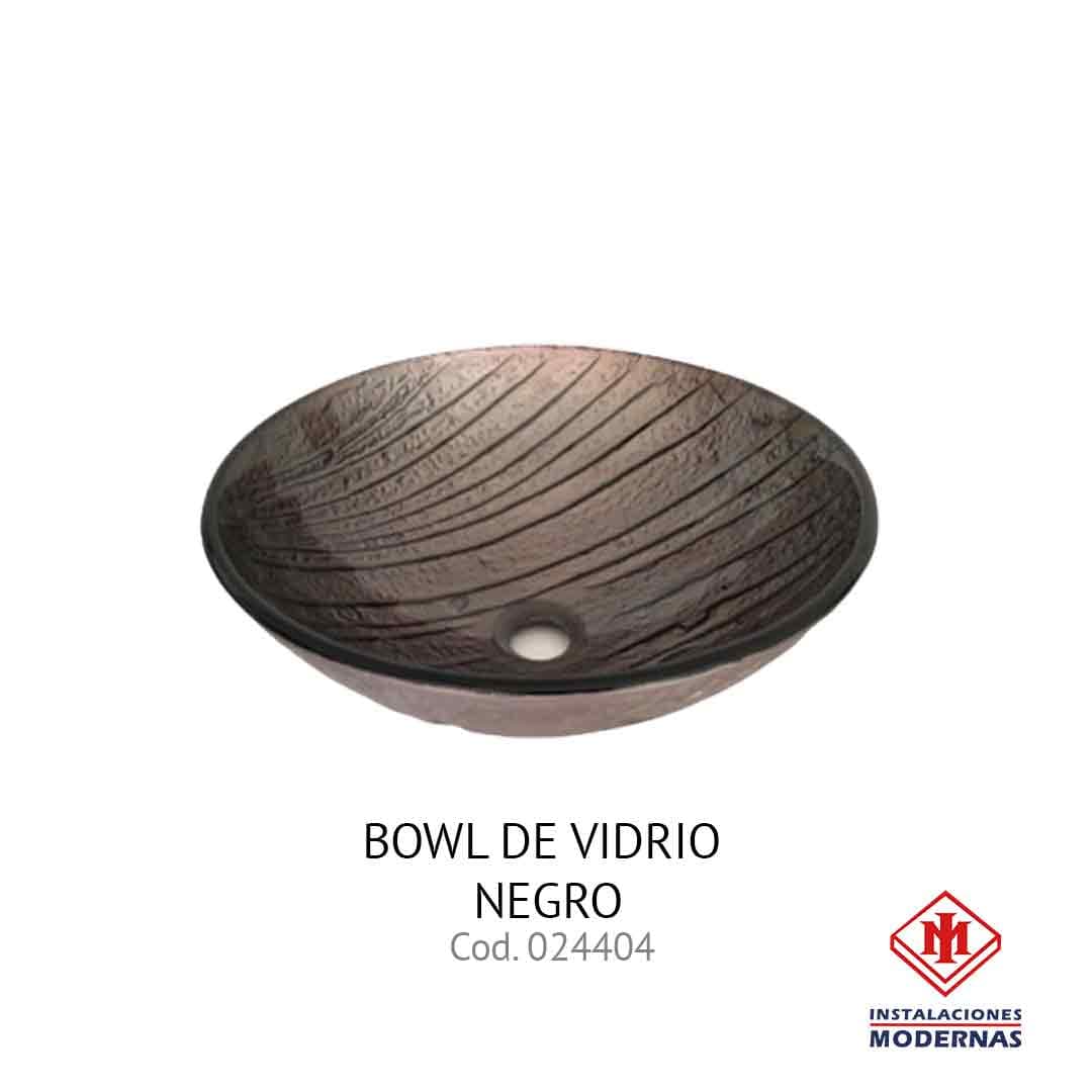 BOWL DE VIDRIO MARMOLEADO NEGRO S/LOZA BWY18-432