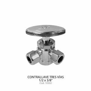 CONTRALLavamanosE 1/2X3/8"TRES VIAS