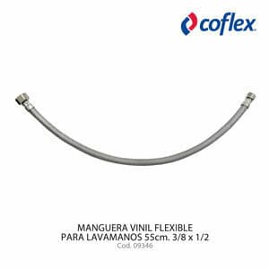MANG VINIL FLEX 55CM 3/8X1/2 P/Lavamanos COFLEX