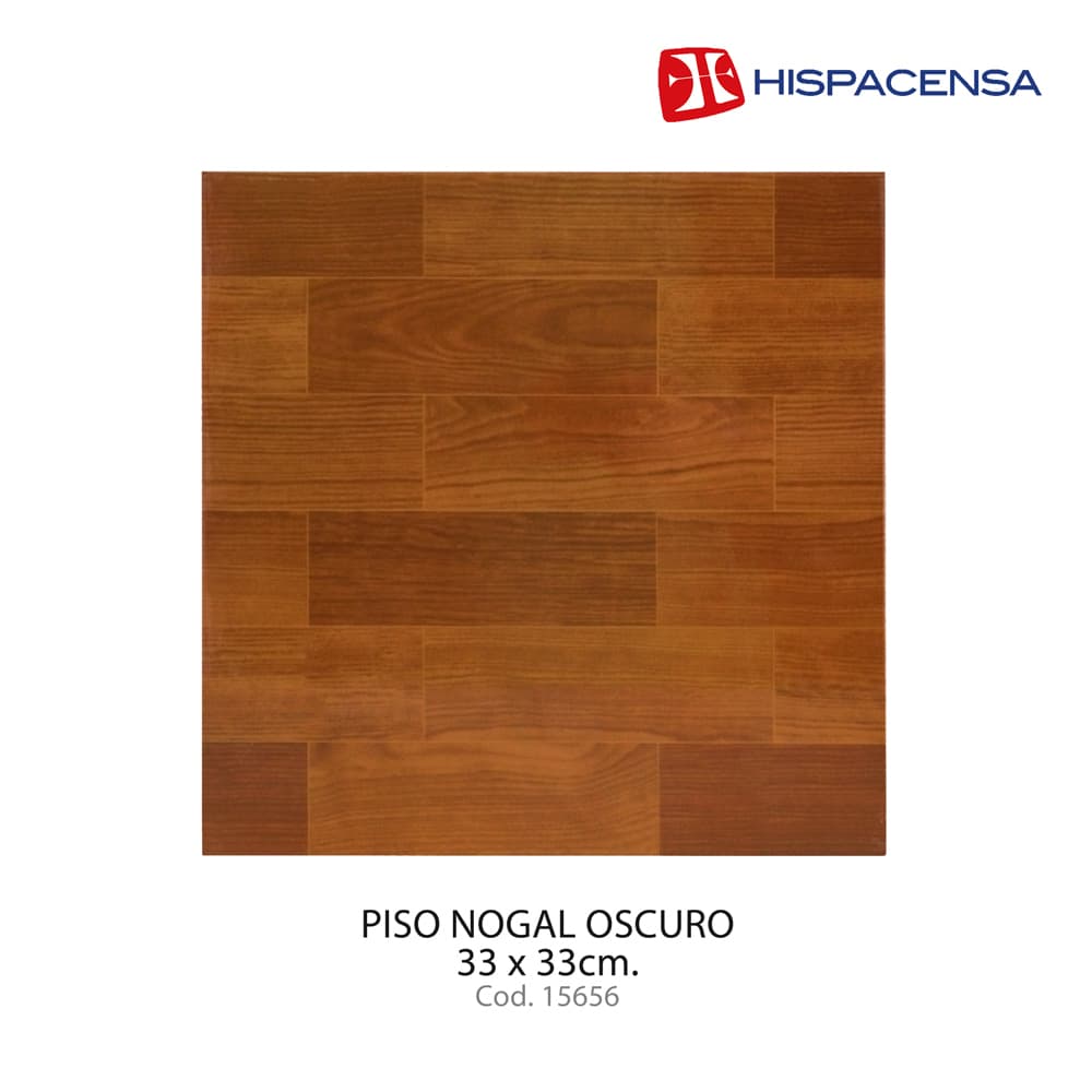 PISO 33.4X33.4 NOGAL OSCURO HISPACENSA 12 UXCJ