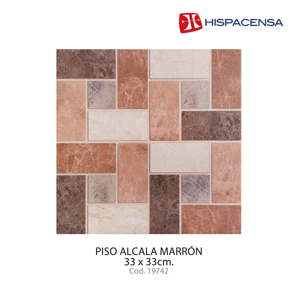 PISO PRIM 33.4X33.4 ALCALA MARRON HISPACENSA 12 UXCJ