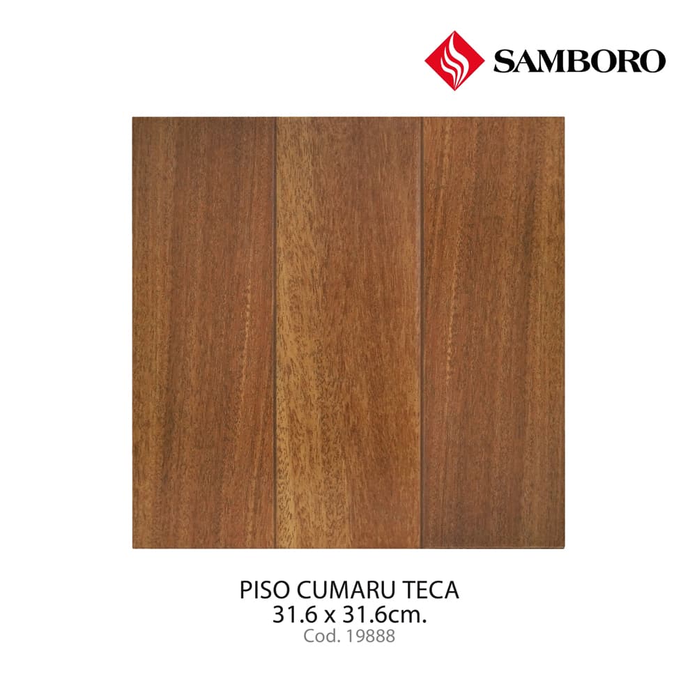 PISO 31.6X31.6 CUMARU TECA SMB 17 UXCJ