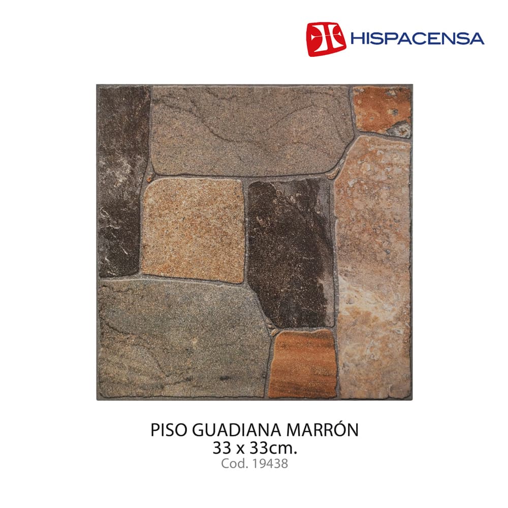 PISO PRIM 33.4X33.4 GUADIANA MARRON HISPACENSA 12 UXCJ