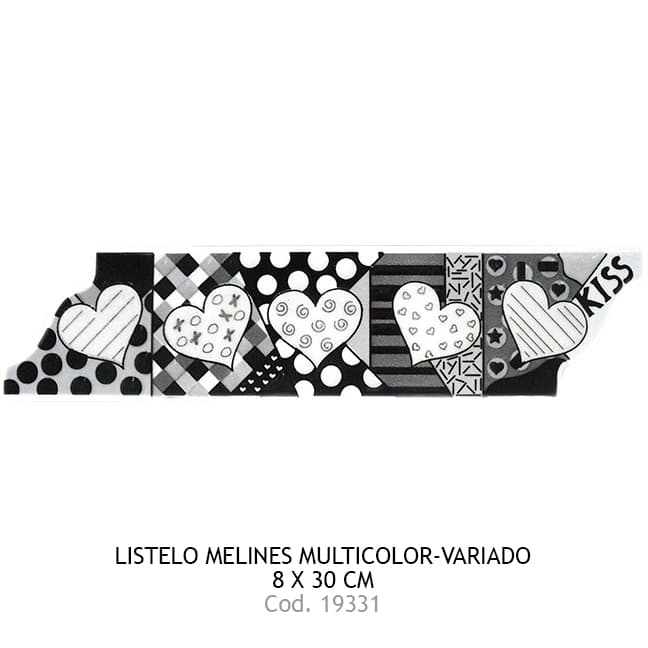 LISTELO 8X30 MELINES MULTICOLOR-VARIADO CERAMICA COL