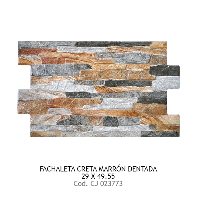 Fachaleta prim 29x49.5.5 cms Creta Marron Dentada 11 UxCJ HI