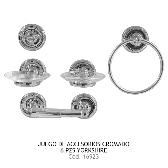 JGO ACCS CROMO 6 PZS YORKSHIRE MOEN