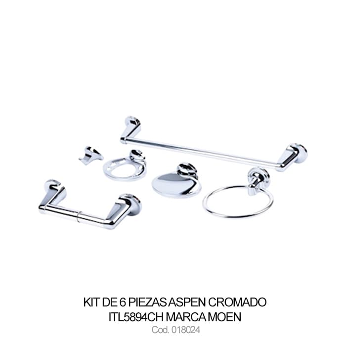 KIT 6 PCS. ASPEN CROMO ITL5894CH MOEN