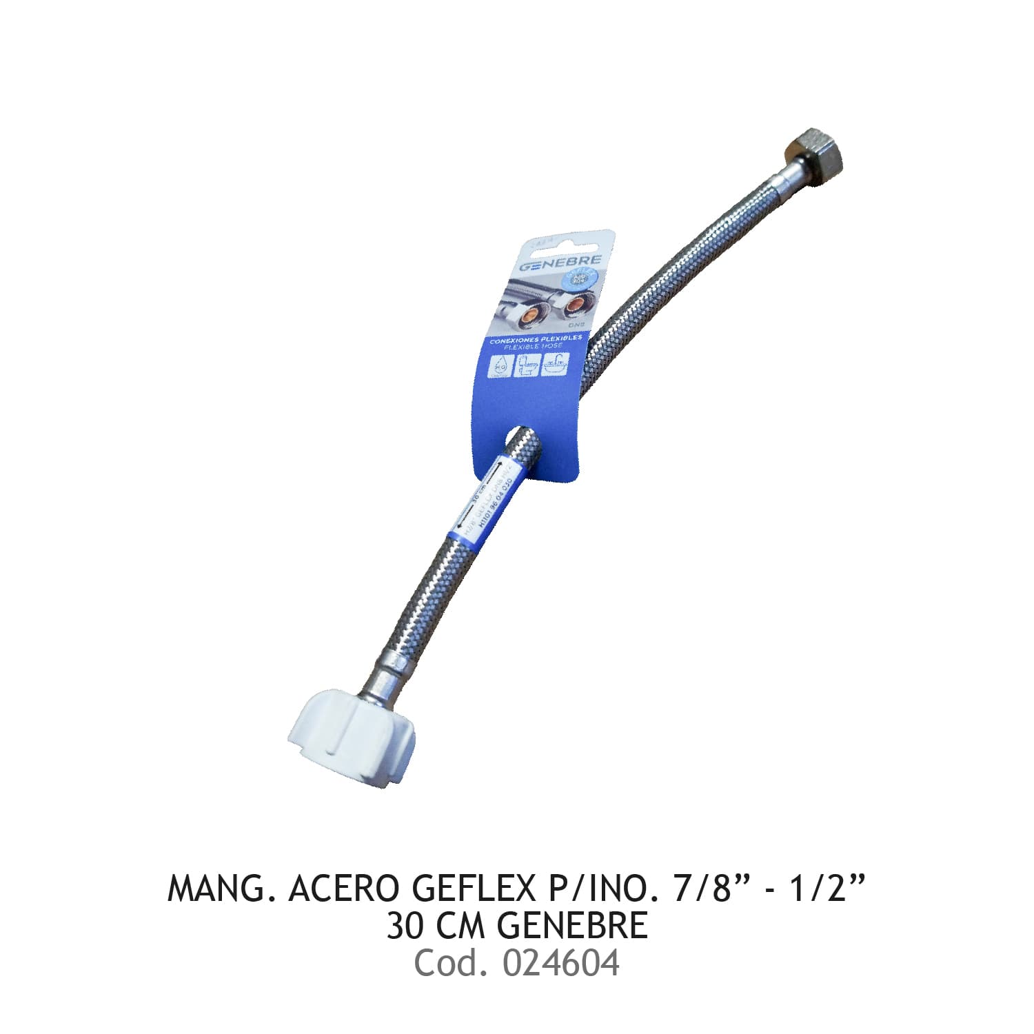 MANG. ACERO GEFLEX P/INO 7/8"-1/2" 30CM GENEBRE
