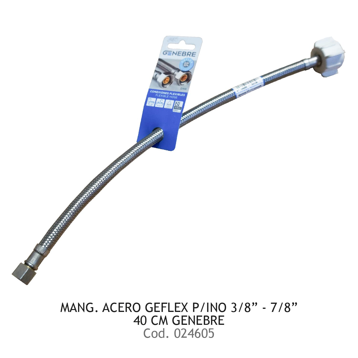 MANG. ACERO GEFLEX P/INO 3/8"-7/8" 40CM GENEBRE