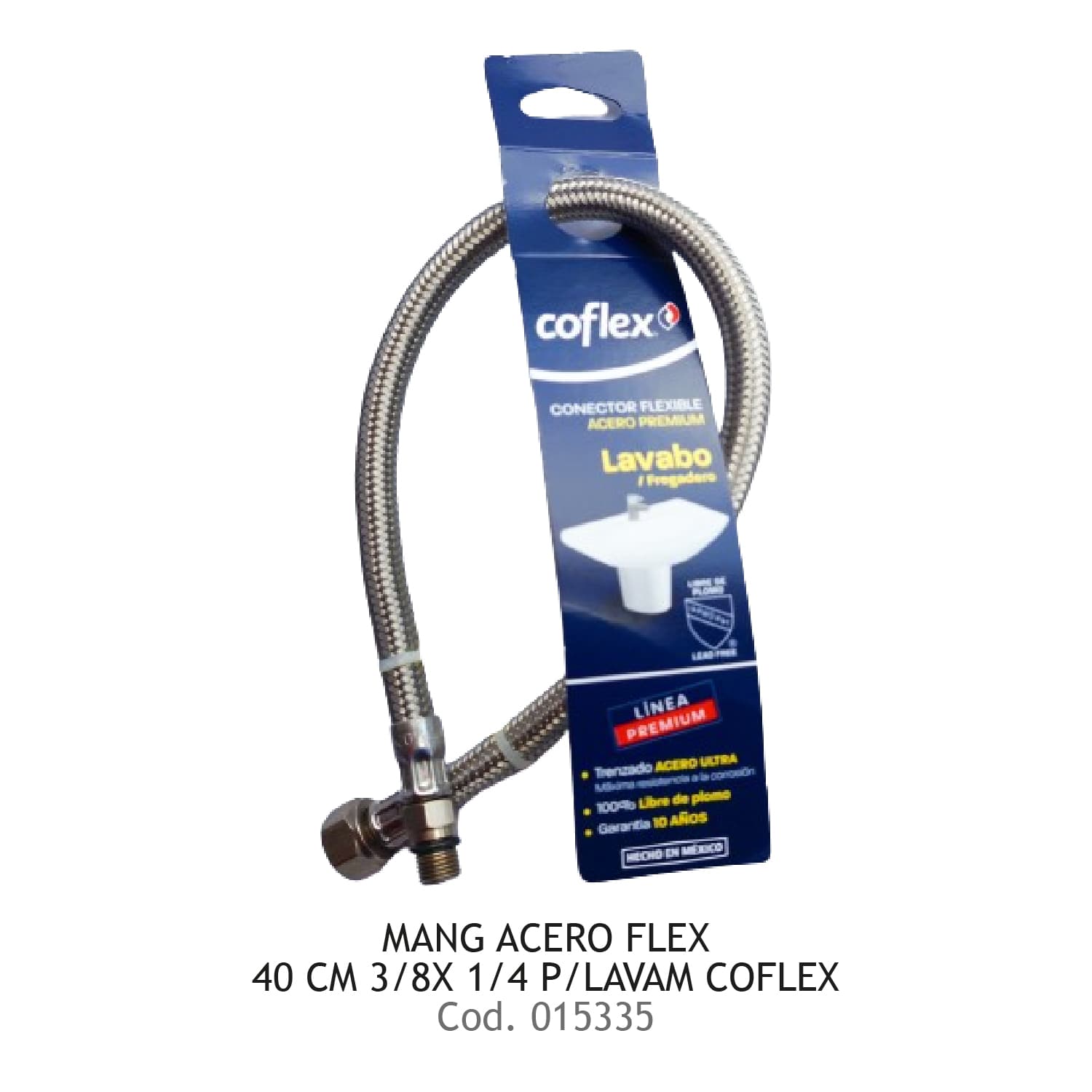 MANG ACERO FLEX 40 CM 3/8X 1/4 P/LavamanosAM COFLEX