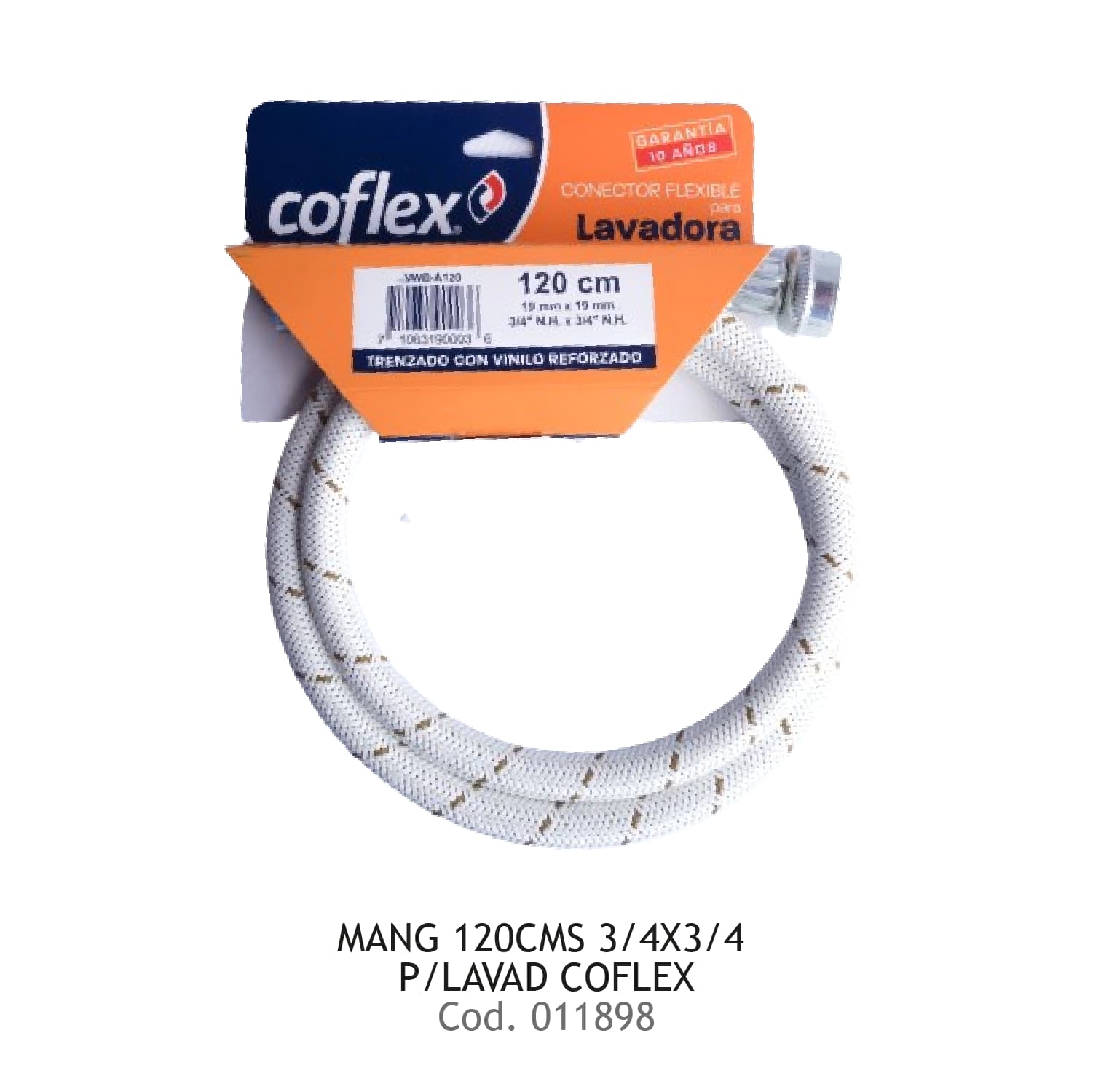 MANG 120CMS 3/4X3/4 P/LavamanosAD COFLEX