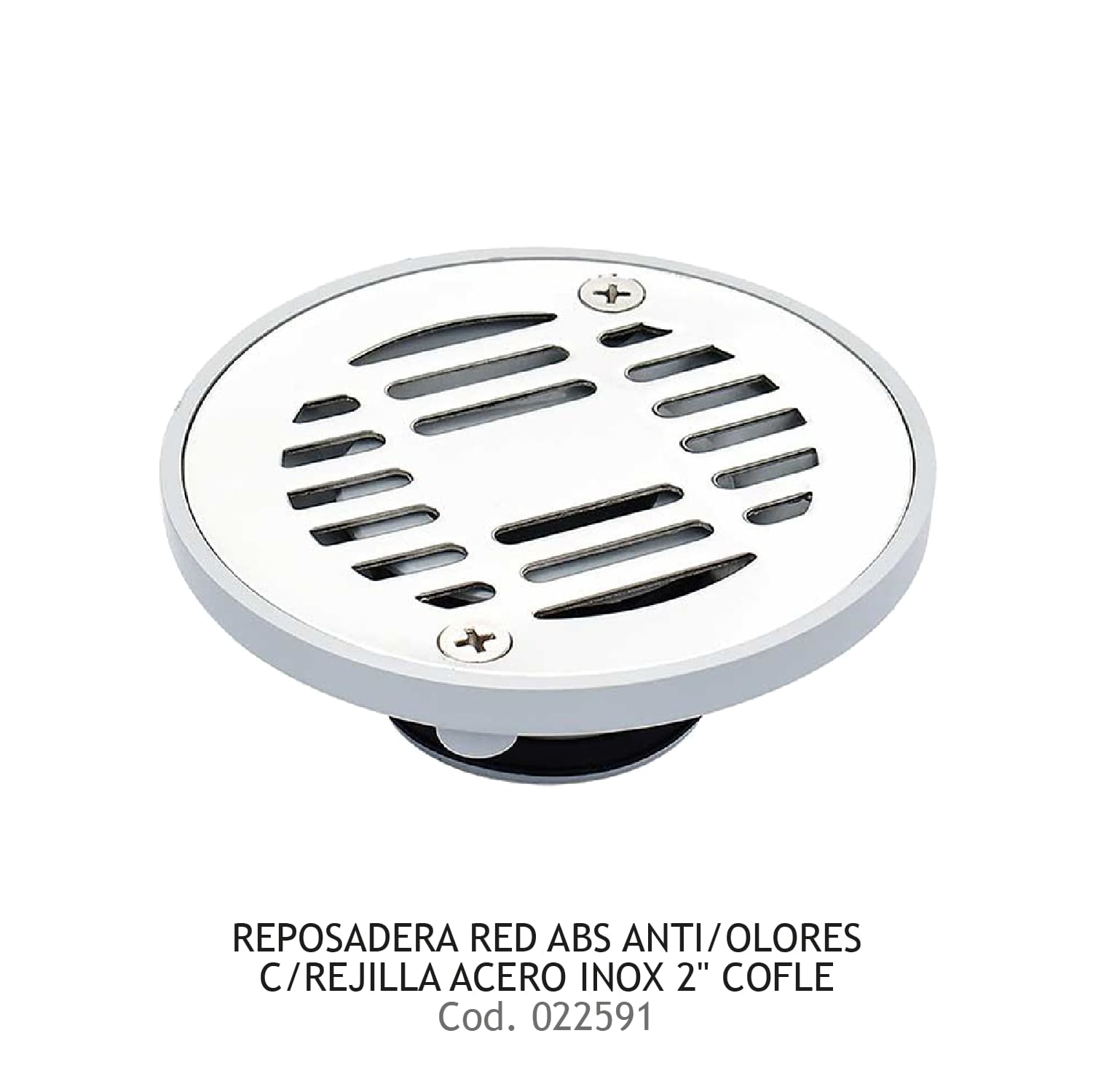 REPOSADERA RED ABS ANTI/OLORES C/REJILLA ACERO INOX 2" COFLE