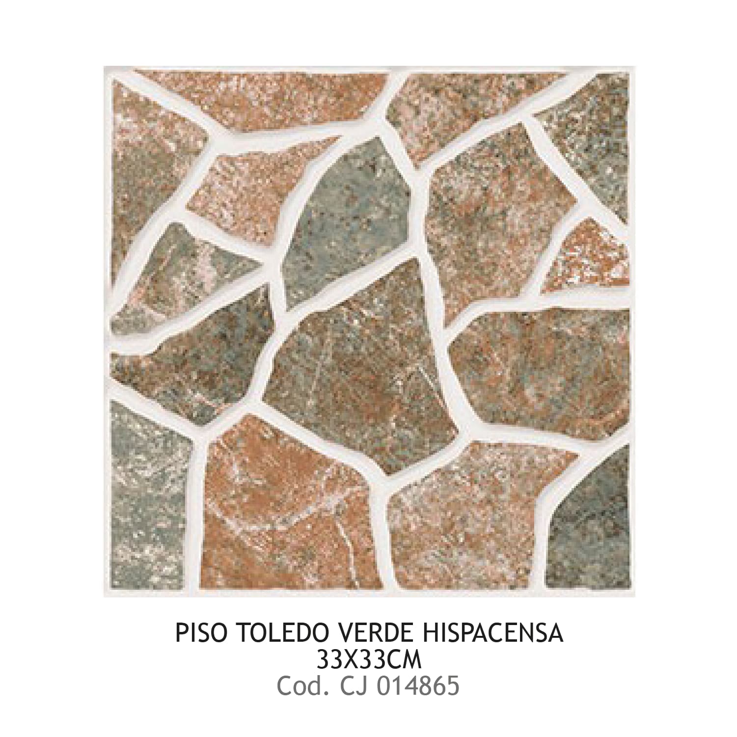 PISO 33X33 TOLEDO VERDE 12 UXCJ HISPACENSA