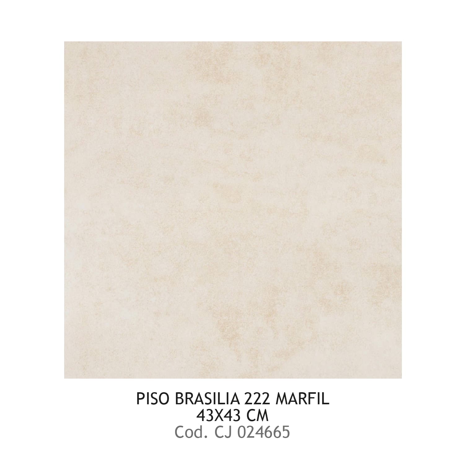 PISO 43X43 BRASILIA 222 MARFIL SMB 9 UXCJ
