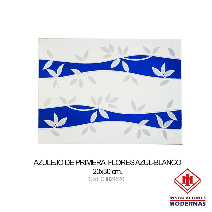 AZ. PRIM 20X30 FLORES AZUL-BLANCO 16 UXCJ R&A