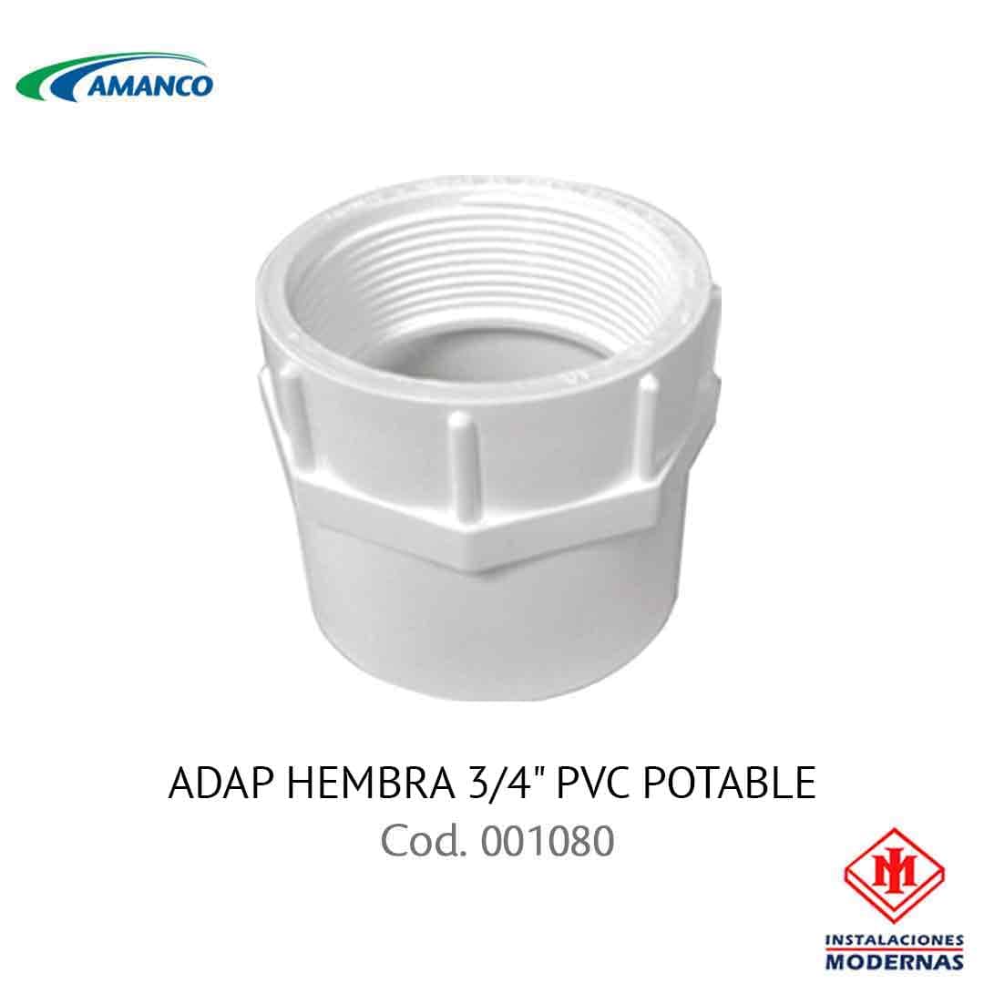 ADAP HEMBRA 3/4" PVC POTABLE