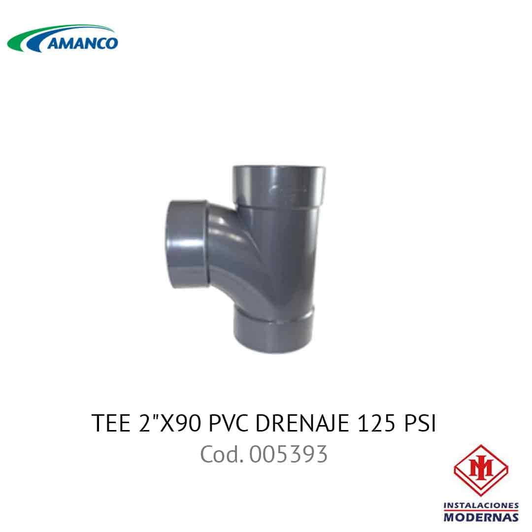 TEE 2"X90 PVC DRENAJE 125 PSI