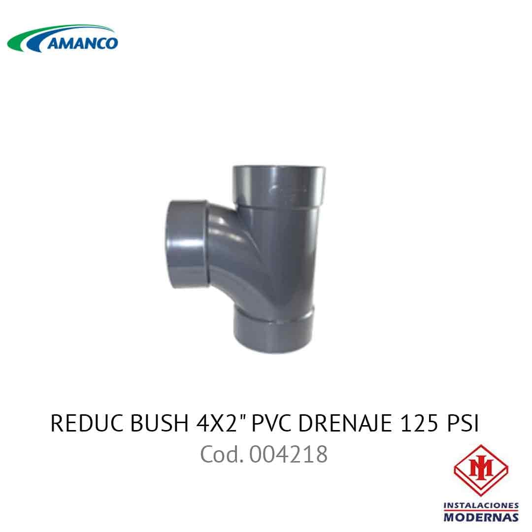 REDUC BUSH 4X2" PVC DRENAJE 125 PSI