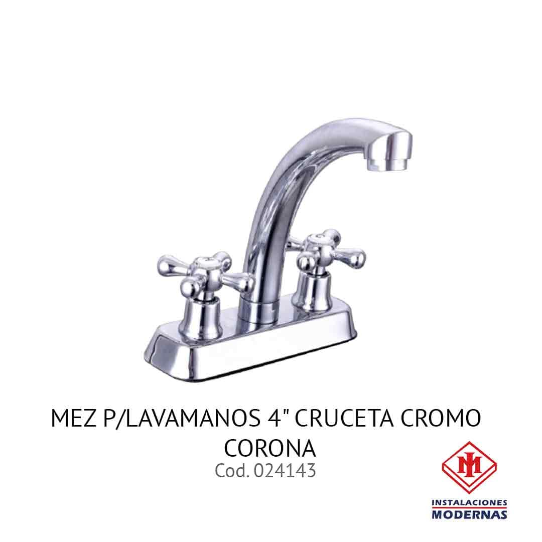 MEZ P/LavamanosAMANOS 4" CRUCETA CROMO CORONA