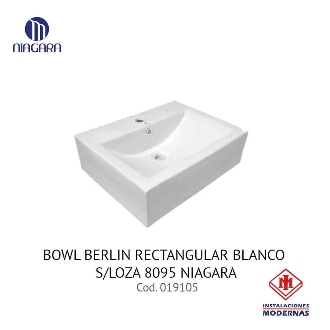 BOWL BERLIN RECTANGULAR BLANCO S/LOZA 8095 NIAGARA