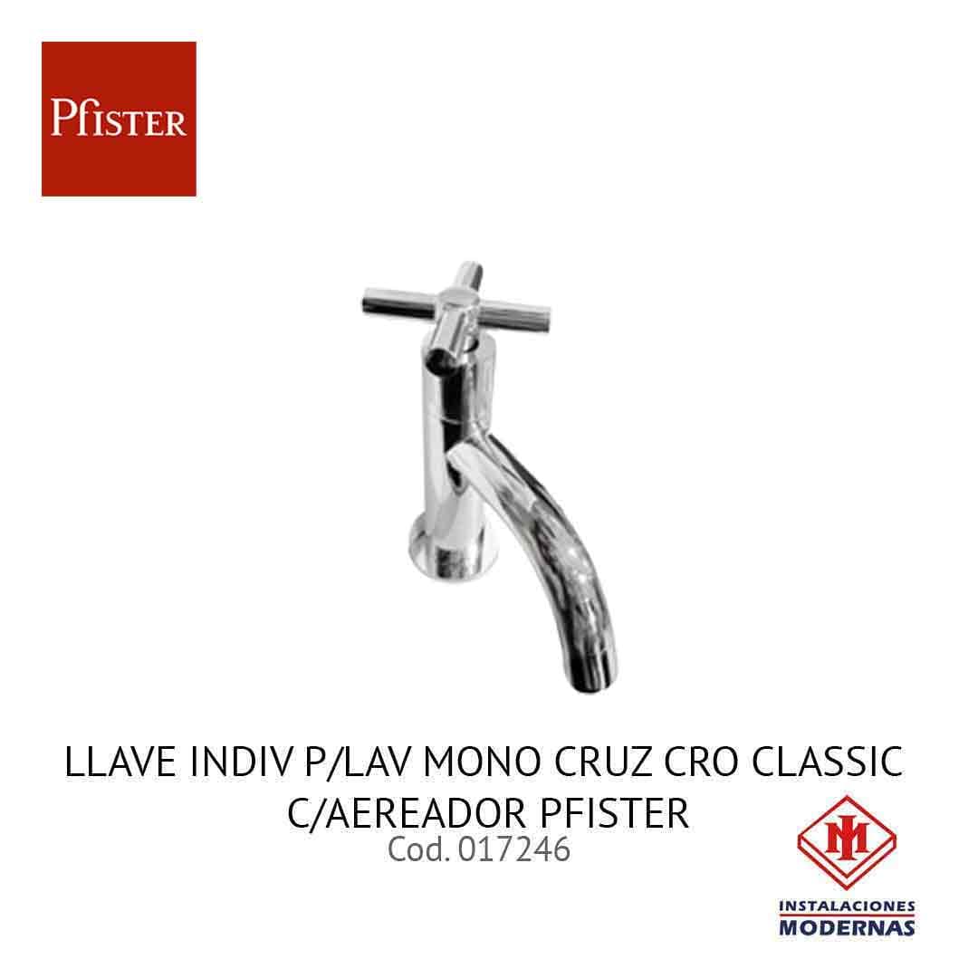 LLavamanosE INDIV P/Lavamanos MONO CRUZ CRO CLASSIC C/AEREADOR PFISTER