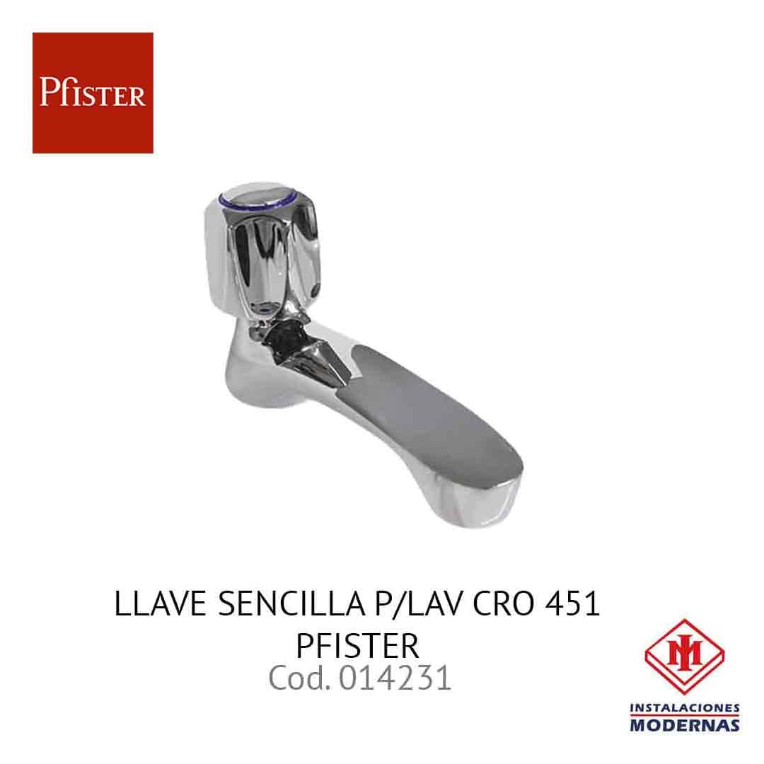 LLavamanosE SENCILLA P/Lavamanos CRO 451 PFISTER
