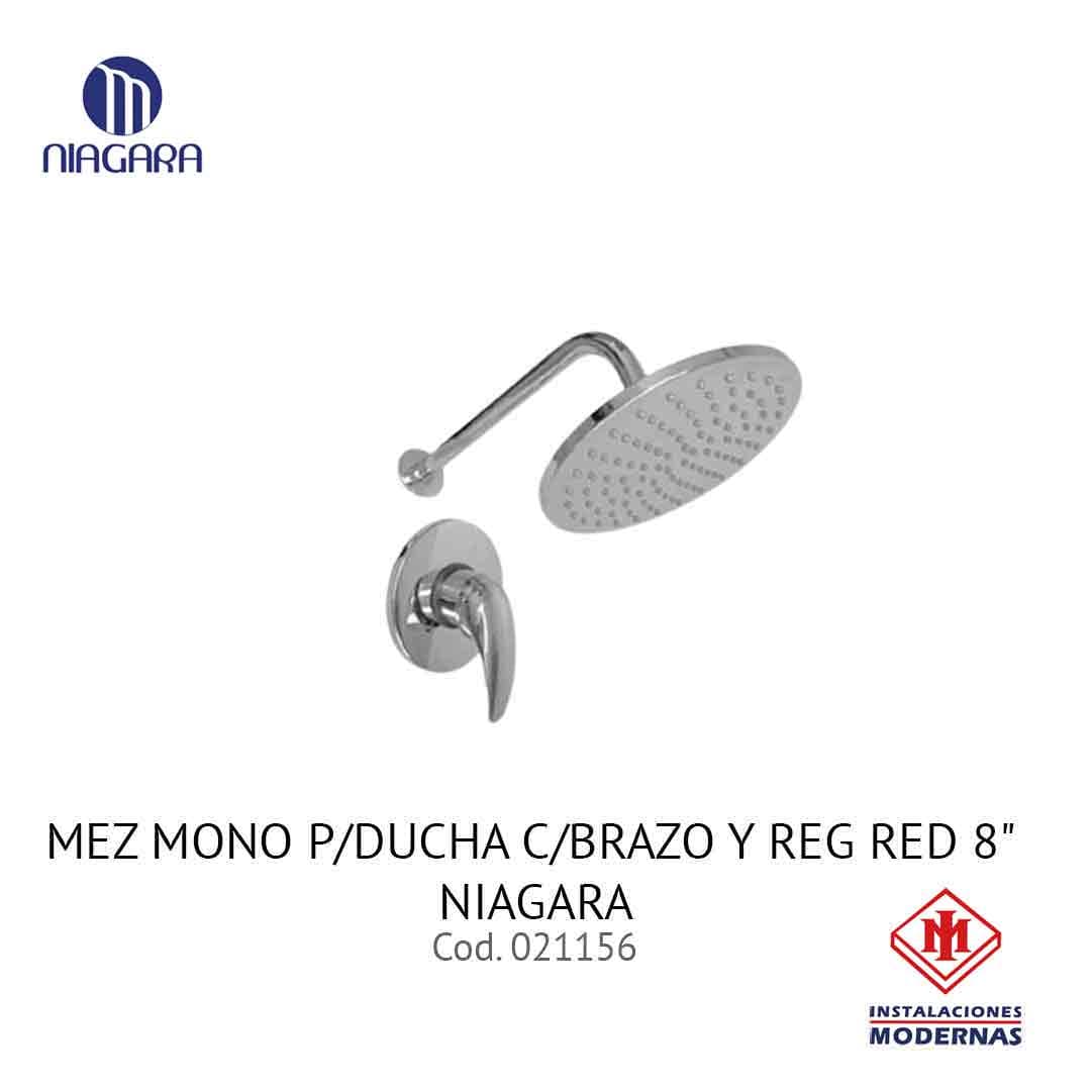 MEZ MONO P/DUCHA C/BRAZO Y REG RED 8" NIAGARA