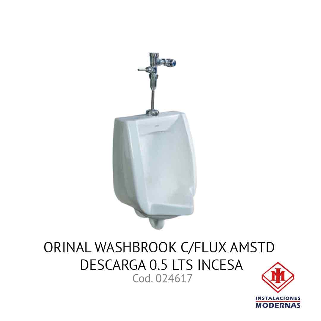 ORINAL WASHBROOK C/FLUX AMSTD DESCARGA 0.5 LTS INCESA