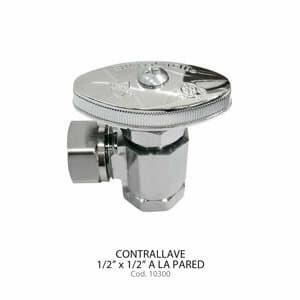 CONTRALLavamanosE 1/2" X 1/2" A LA PARED BRASS