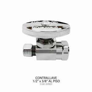 CONTRALLavamanosE 1/2" X 3/8" AL PISO BRASSCRAFT