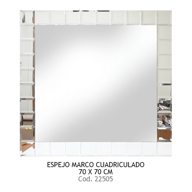 ESPEJO C/MARCO CUADRICULADO 70X70 CJ3860 NIAGARA