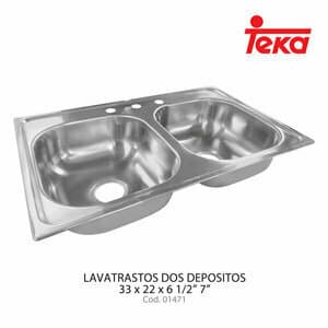 LavamanosAT 2 DEP. S/ALA 33X22X6 1/2" 7" TEKA