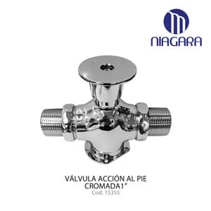 VALVULA ACCIÒN AL PIE CROMADA 1" NIAGARA