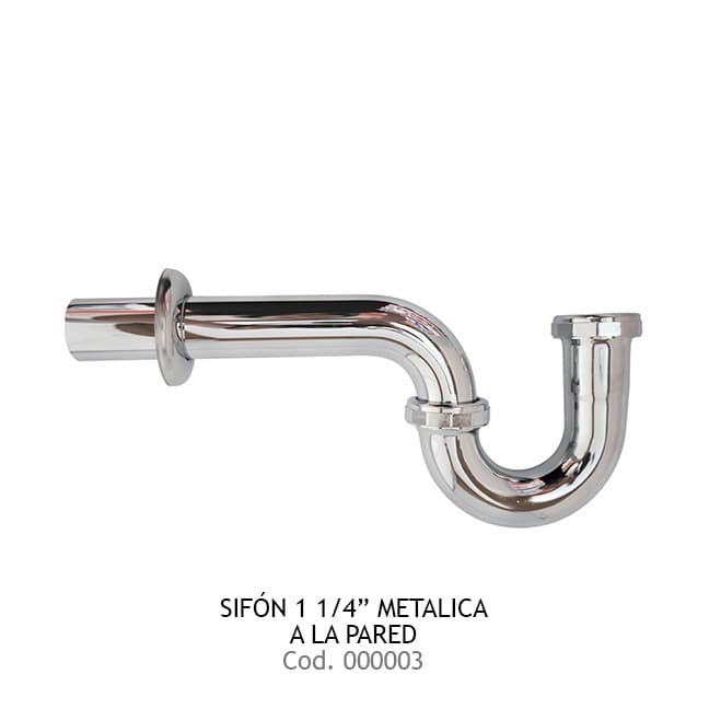 SIFON 1 1/4" METAL PARED JAM