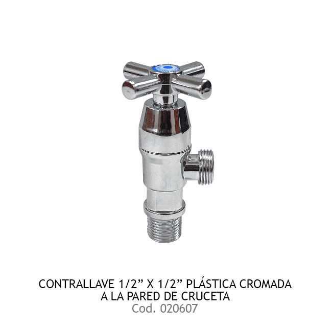CONTRALLavamanosE1/2"X1/2" A LA PARED CRUCE CROM AV-1804