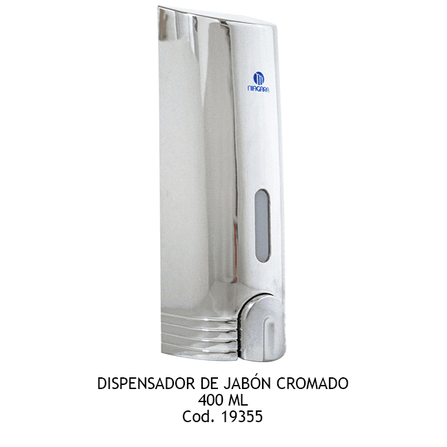 DISPENSADOR DE JABON CROMADO 400 ML NIAGARA