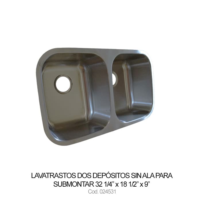 LavamanosAT 2 DEP S/ALA DE SUBMONTAR 32-1/4X18-1/2X9" NIAGARA