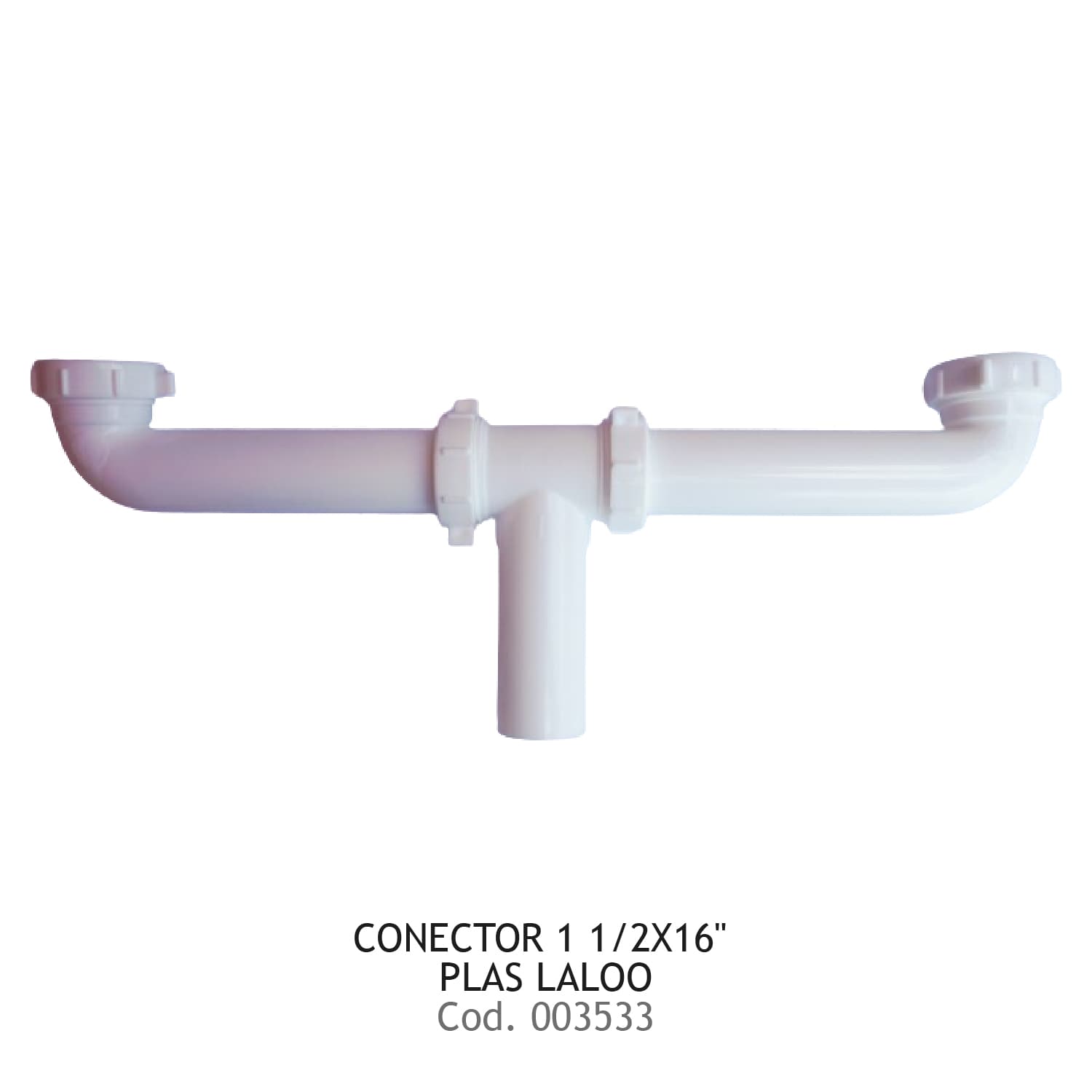 CONECTOR 1 1/2X16" PLAS LALOO