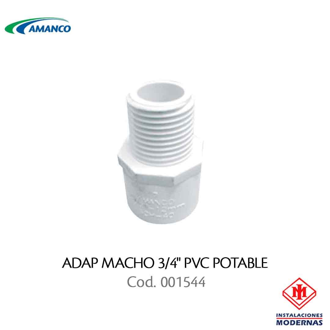 ADAP MACHO 3/4" PVC POTABLE