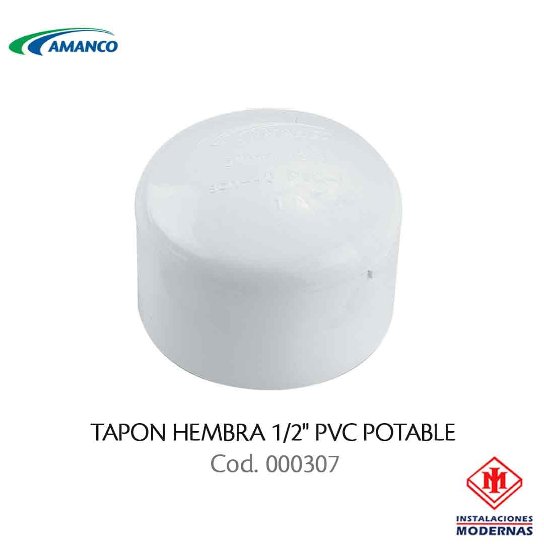 TAPON HEMBRA 1/2" PVC POTABLE