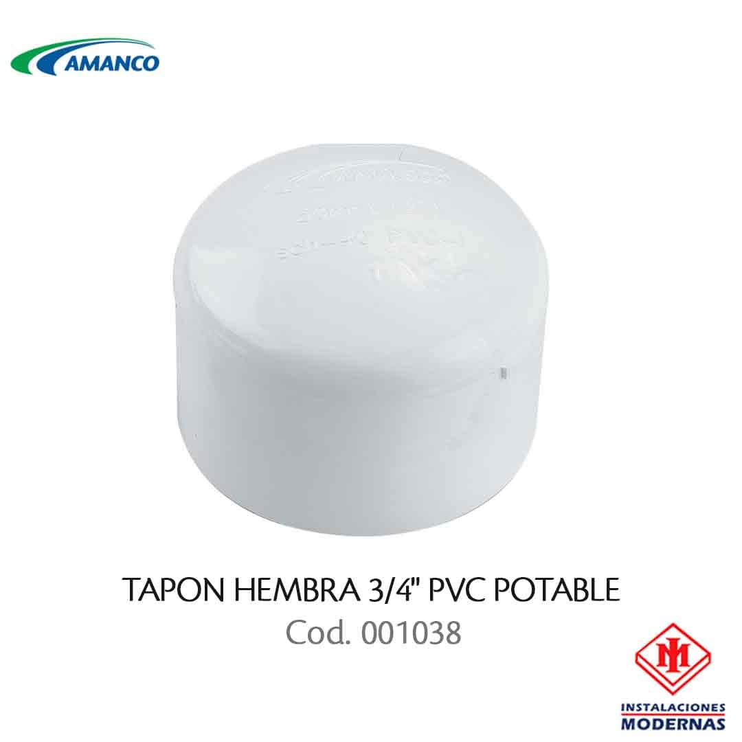 TAPON HEMBRA 3/4" PVC POTABLE