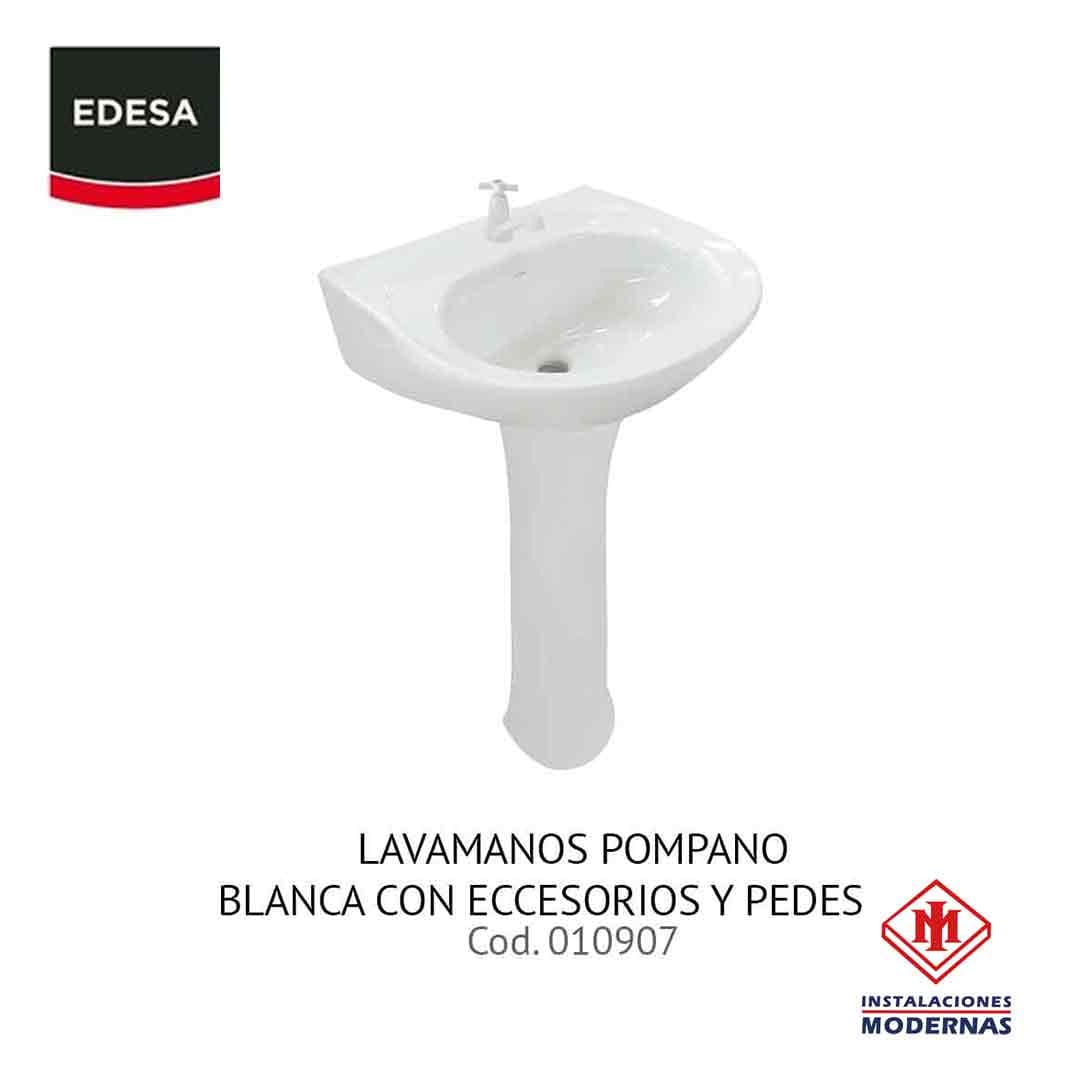 Lavamanos POMPANO C/ACC C/PED BL VENCERAMICA