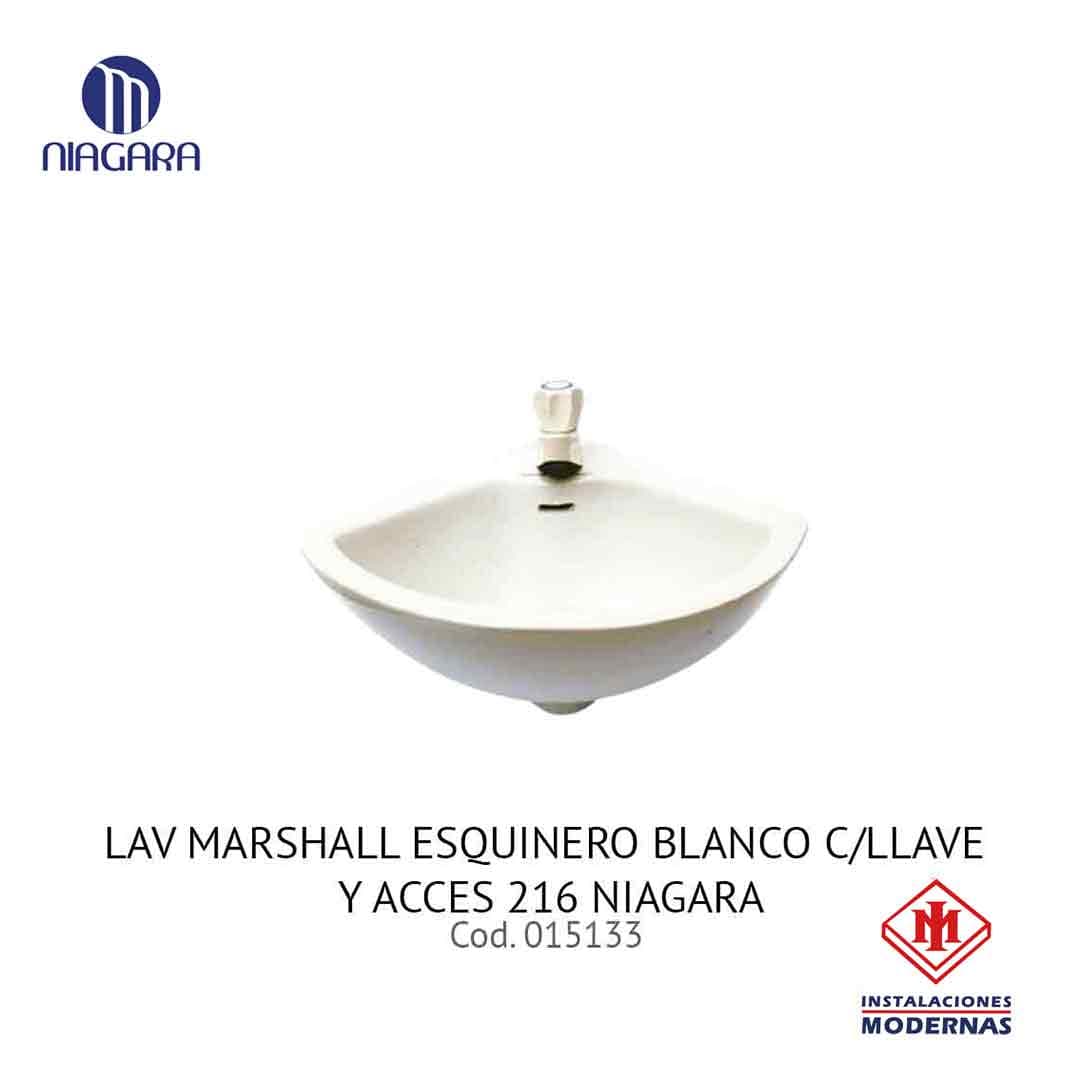 Lavamanos MARSHALL ESQUINERO BLANCO C/LLavamanosE Y ACCES 216 NIAGARA