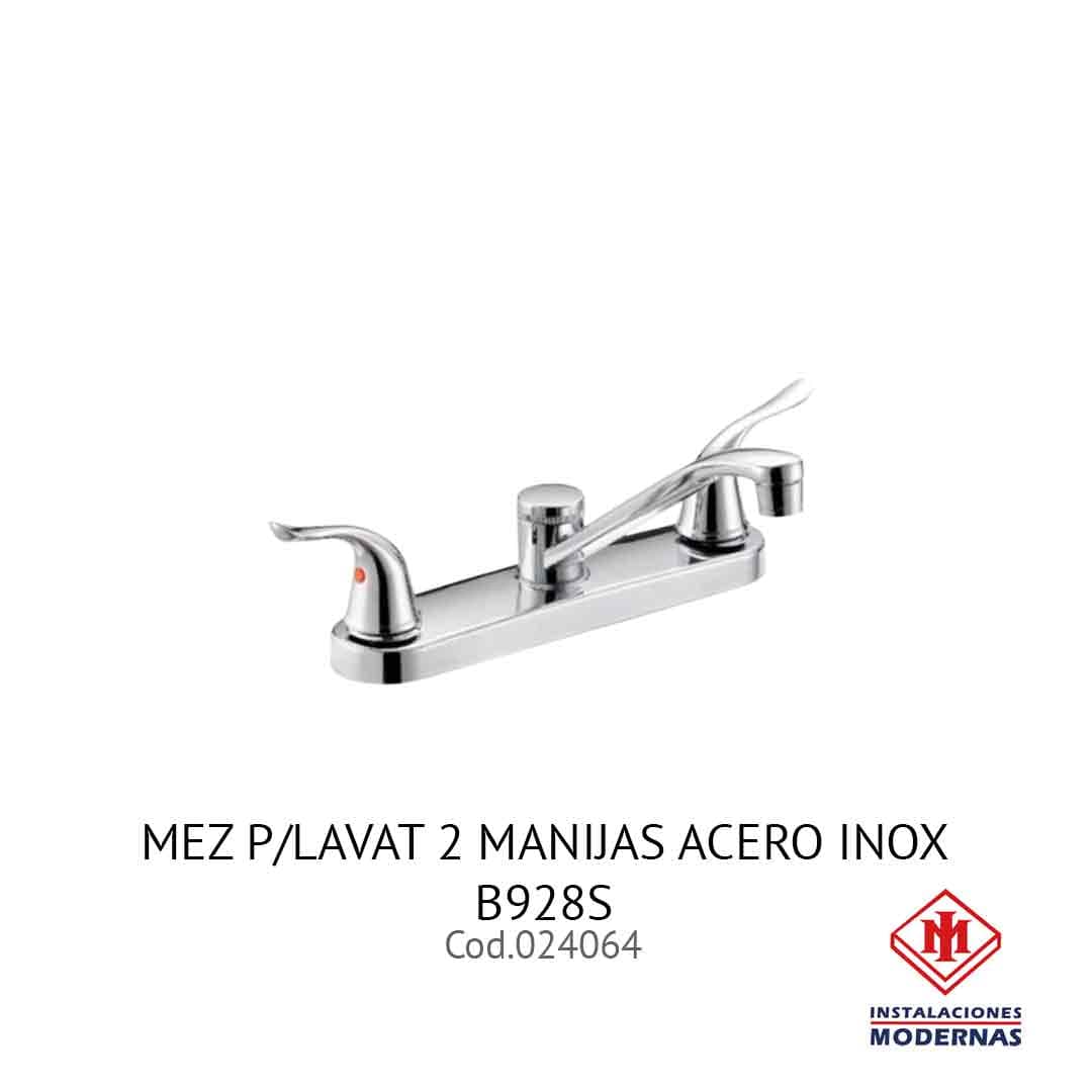MEZ P/LavamanosAT 2 MANIJAS ACERO INOX B928S